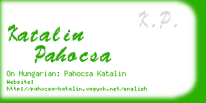 katalin pahocsa business card